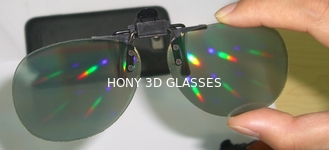 Diffraction en plastique polychrome Lense en verre de feux d'artifice du cadre 3D jetable