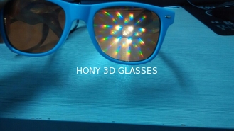 Des verres plus épais de diffraction du verre 3D de matériaux de PVC pour des verres de feu d'artifice partie/3d