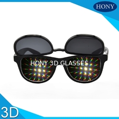 Les verres étonnants de diffraction de la lumière 3D renversent vers le haut de doubles verres de feu d'artifice du verre 3d