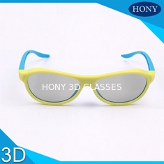 Vrais verres 3D en plastique de D pour les verres bleus de salle de cinéma de jaune orange d'adultes
