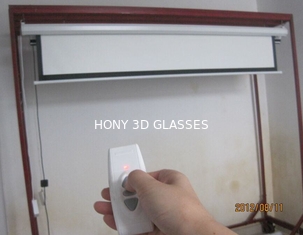 2D écran de projection 3D argenté sans couture, écran électrique à télécommande de projecteur