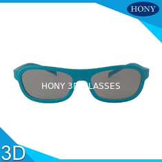 Verres 3D, verres polarisés linéaires d'ABS de cinéma du film 3D avec le cadre bleu