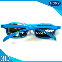 Verres 3D, verres polarisés linéaires d'ABS de cinéma du film 3D avec le cadre bleu