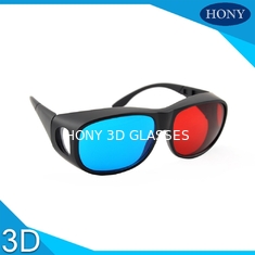 Les verres épais en verre 3D cyan rouges adultes de taille ont adapté la couleur aux besoins du client de cadre