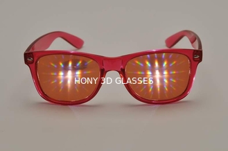 L'OEM/ODM a coloré des verres de feux d'artifice de la diffraction 3D de cadre pour le site de voyage
