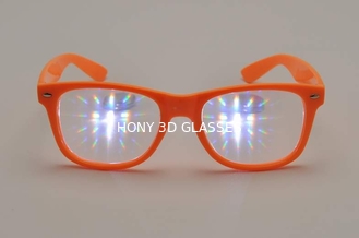 verres des feux d'artifice 3D, verres oranges d'usage d'oeil de cadre de promotion