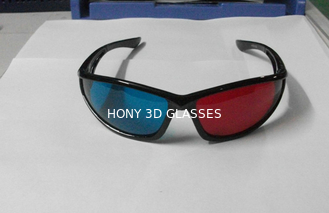 Les verres 3D cyan rouges en plastique qui respecte l'environnement ont polarisé pour le film du regard 3d