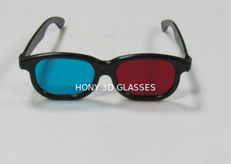 Les verres 3d, circulaire cyan rouges en plastique en plastique d'ABS de revêtement ont polarisé des verres