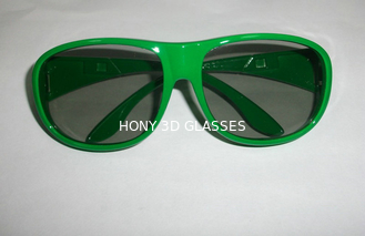 Eyewear en plastique polarisé linéaire vert en verre 3D pour le film