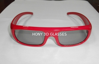 La circulaire en plastique de cadre rouge a polarisé les verres 3D pour le cinéma