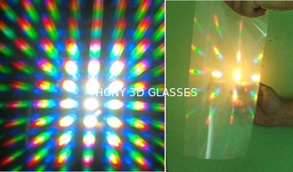 ODM conception 1,0 mm PMMA arc-en-ciel 3d fireworks lunettes verres lunettes pour les promotions