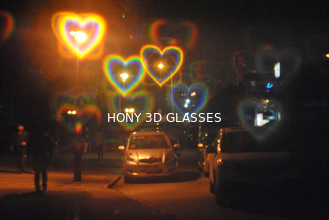 Impression en verre 250g Customzed de papier d'arc-en-ciel en verre de diffraction de coeur