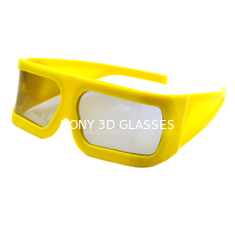 Les grands verres de la taille 3D jaunissent la vue pour le cinéma d'IMAX observant le film de 3D 4D 5D