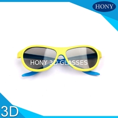 Verre polarisé linéaire en verre passifs adultes du cinéma 3D avec la couleur bleue/jaune