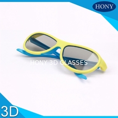 Verre polarisé linéaire en verre passifs adultes du cinéma 3D avec la couleur bleue/jaune