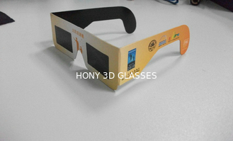 Eyewear de visionnement jetable en verre d'éclipse solaire avec le cadre de papier