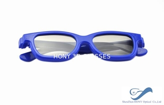 Le cadre bleu Reald 3D a polarisé des verres circulaires pour les enfants et l'adulte